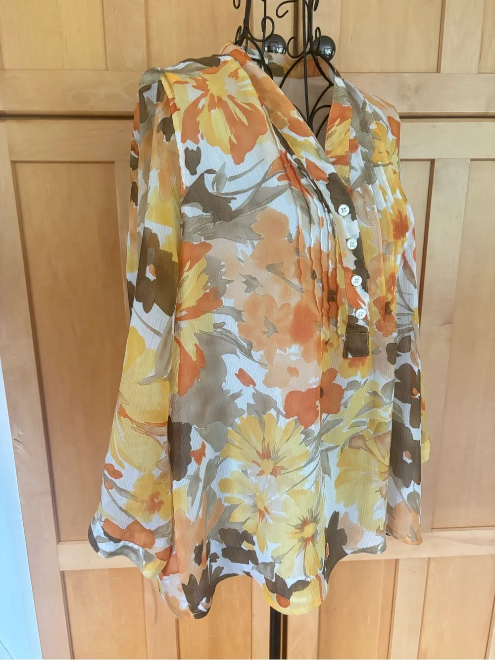 Coldwater Creek sheer floral